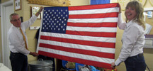 Barker Lions Selling American Flags.
