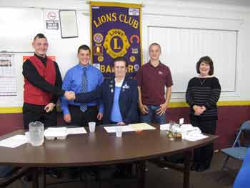 Lion President Fran Costello and guests